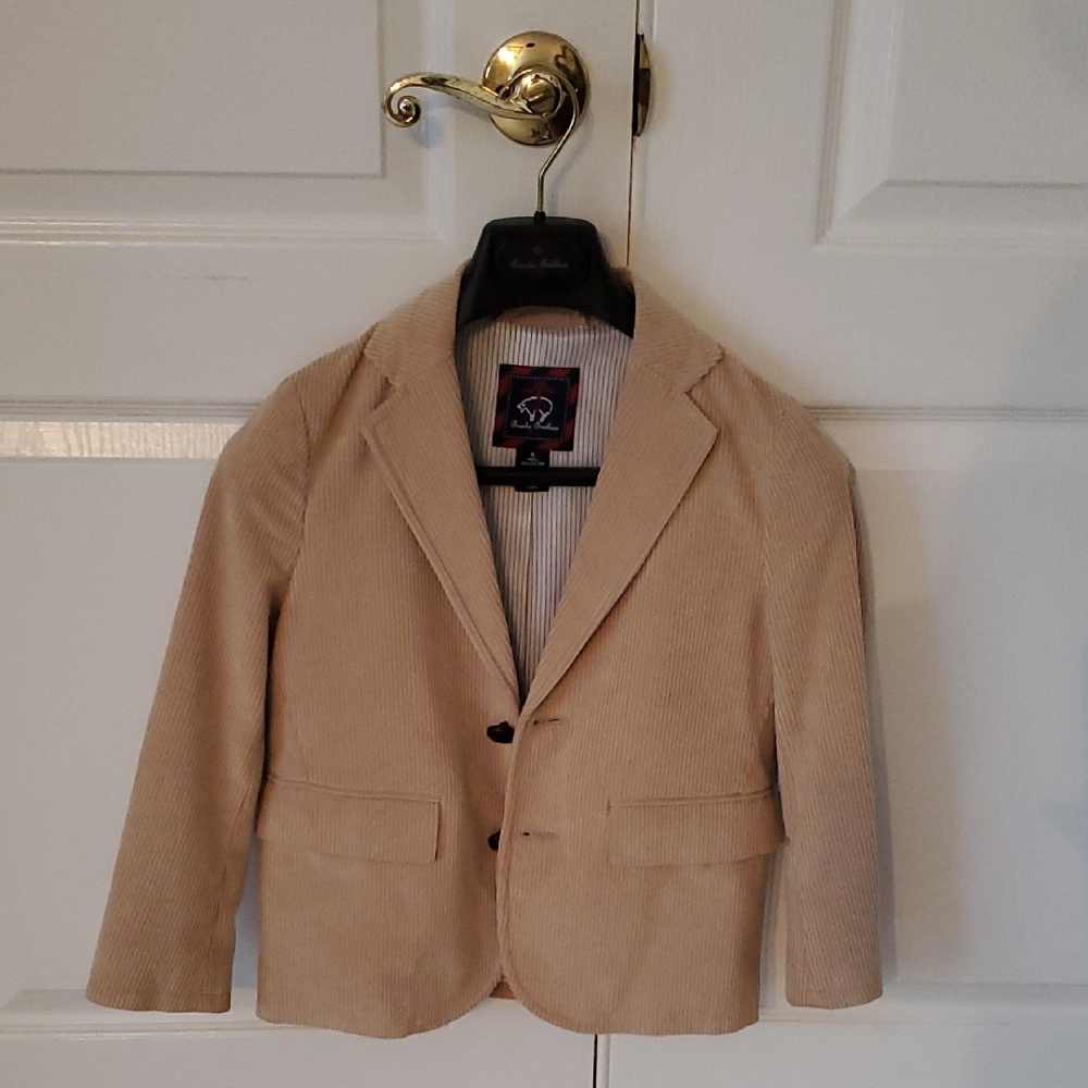 Beige Brooks Brothers Corduroy Blazer for Kids
